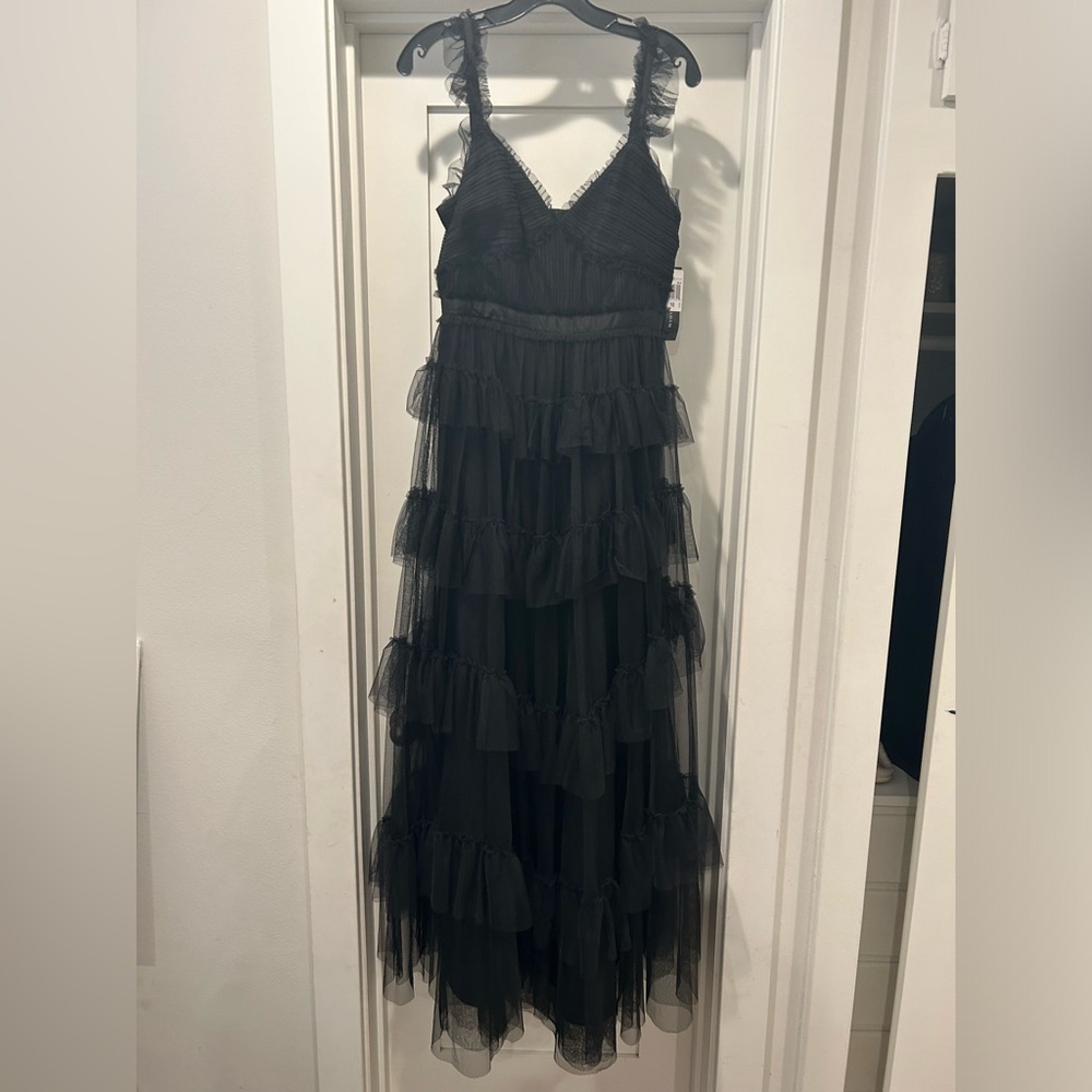 Betsy & Adam Tiered Ruffle dress size 10 Brand New with Tags